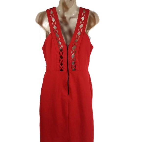 Jodi Kristopher Red Dress Women's Size 11 Junior NEW Christmas Party Graduation - Picture 4 of 9